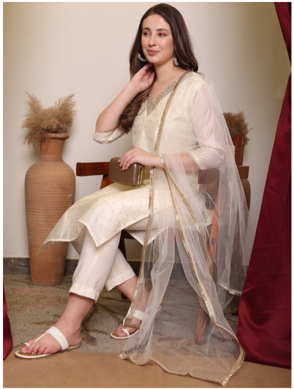 Kurta With Trouser & Dupatta (women)